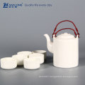 pure white elegance chinese tea set bone china tea cup and pot